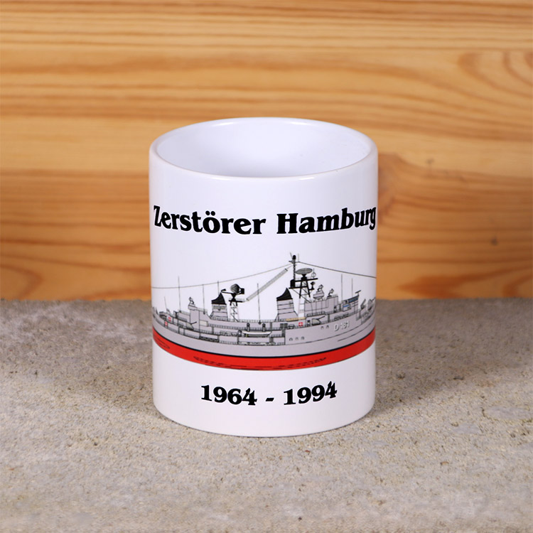 Tasse Zerstörer Hamburg mit Silhouette und Wunschtext – Bild 3