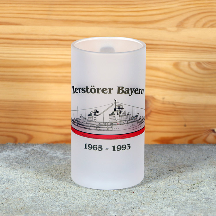 Satinierter Bierkrug Zerstörer Bayern - Silhouette – Bild 2