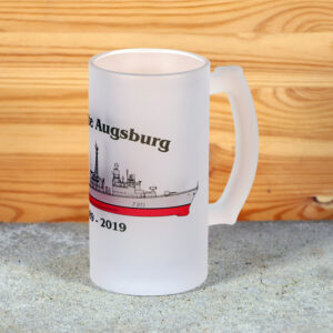 Satinierter Bierkrug Fregatte Augsburg - Silhouette