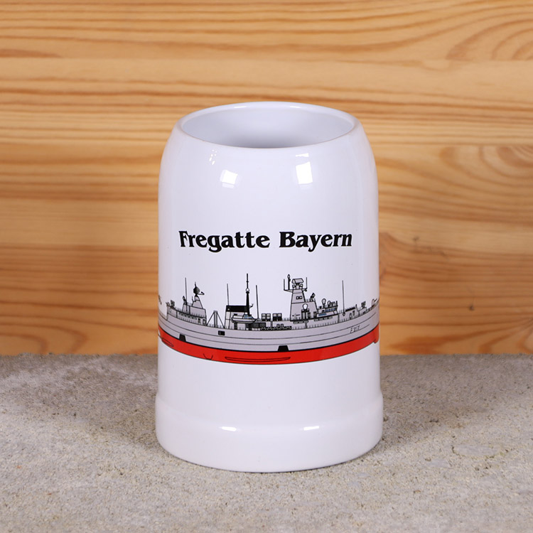 Klassischer Bierkrug Fregatte Bayern mit Silhouette – Bild 2