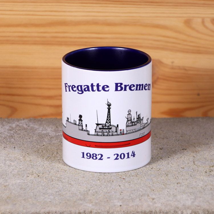 Marine-Tasse Fregatte Bremen mit Silhouette – Bild 2