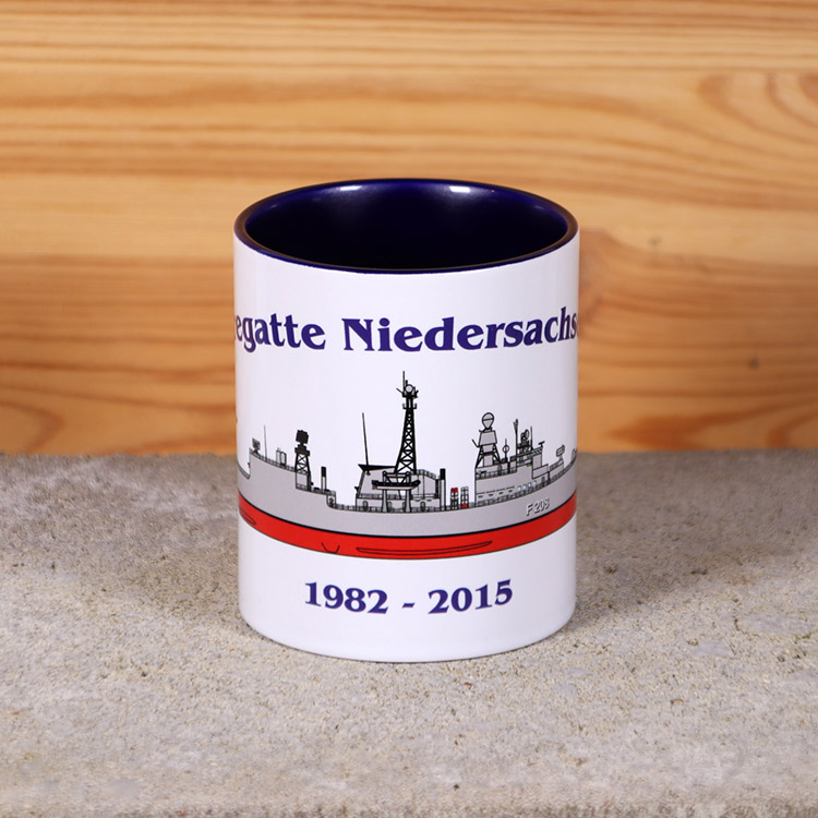 Marine-Tasse Fregatte Niedersachsen mit Silhouette – Bild 2