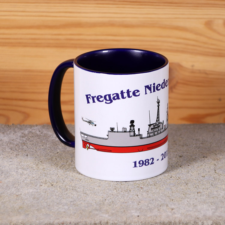 Marine-Tasse Fregatte Niedersachsen mit Silhouette – Bild 3