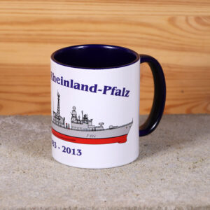 Marine-Tasse Fregatte Rheinland-Pfalz mit Silhouette