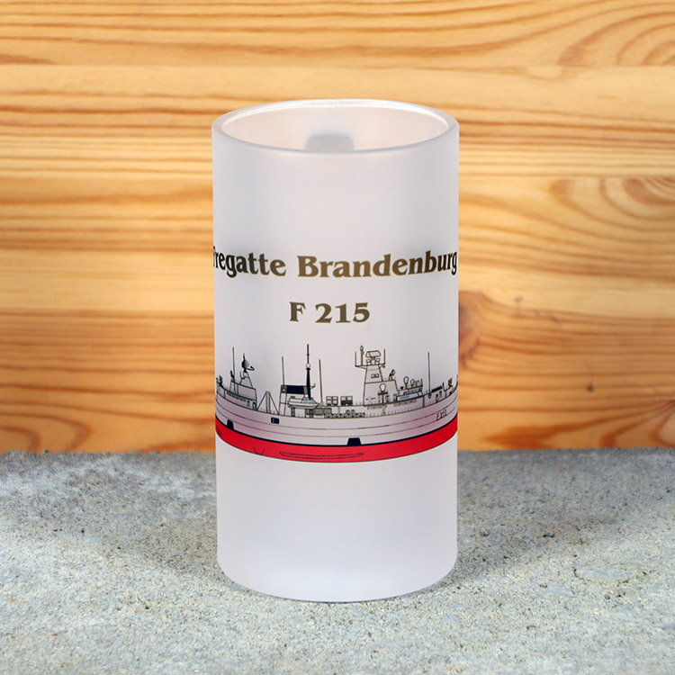 Satinierter Bierkrug Fregatte Brandenburg - Silhouette – Bild 2
