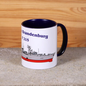 Marine-Tasse Fregatte Brandenburg mit Silhouette