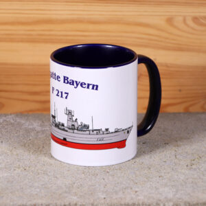 Marine-Tasse Fregatte Bayern mit Silhouette