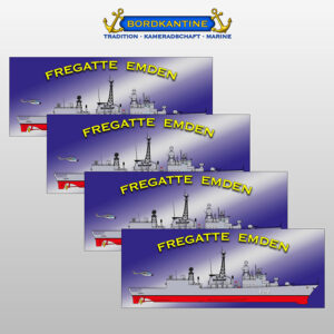 4er-Set Whiteboardmagnete Fregatte Emden