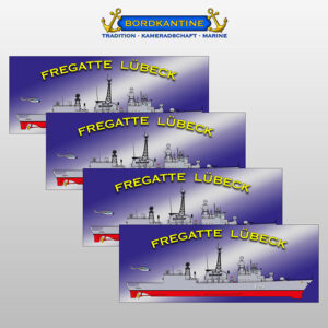 4er-Set Whiteboardmagnete Fregatte Lübeck