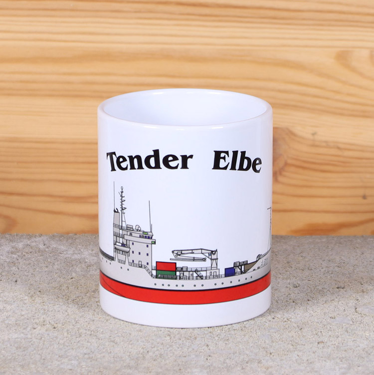 Weiße Tasse Tender Elbe – Bild 2