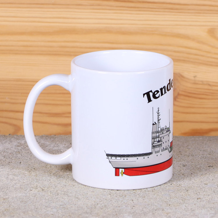 Weiße Tasse Tender Rhein – Bild 3