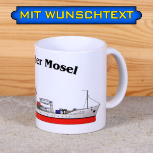 Tasse Tender Mosel mit Silhouette und Wunschtext