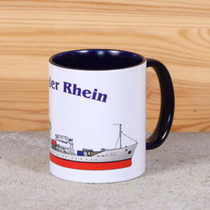 Blaue Marine-Tasse Tender Rhein