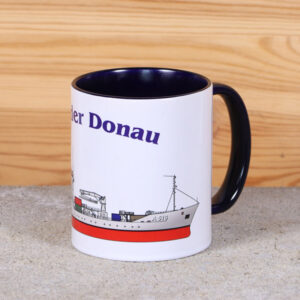 Blaue Marine-Tasse Tender Donau