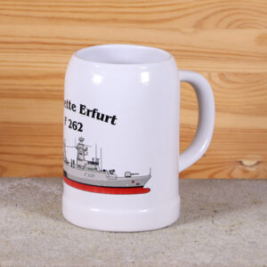 Klassischer Bierkrug Korvette Erfurt mit Silhouette