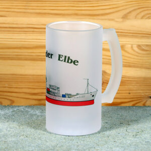 Satinierter Bierkrug Tender Elbe