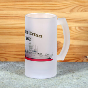 Satinierter Bierkrug Korvette Erfurt