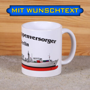 Tasse EGV Berlin mit Silhouette und Wunschtext