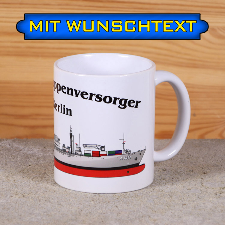 Tasse EGV Berlin mit Silhouette und Wunschtext