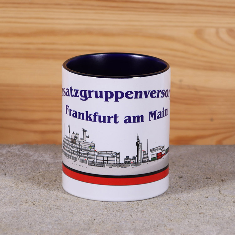 Marine-Tasse EGV Frankfurt am Main mit Silhouette und Wunschtext – Bild 3