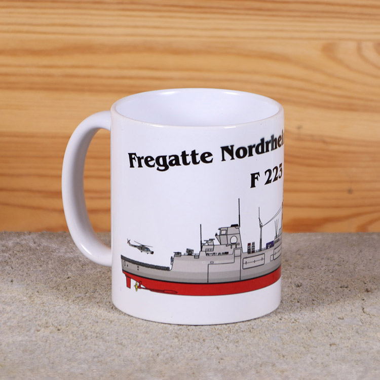 Tasse Fregatte Nordrhein-Westfalen mit Silhouette – Bild 3