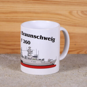 Tasse Korvette Braunschweig mit Silhouette