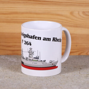 Tasse Korvette Ludwigshafen am Rhein mit Silhouette