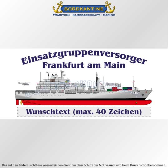 Marine-Tasse EGV Frankfurt am Main mit Silhouette und Wunschtext – Bild 2