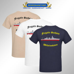 T-Shirt Fregatte Sachsen (F 219) - Wappen & Silhouette