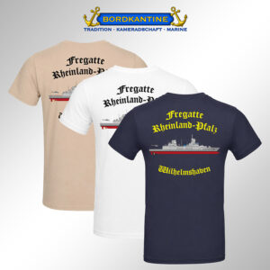 T-Shirt Fregatte Rheinland-Pfalz (F 225) - Wappen & Silhouette