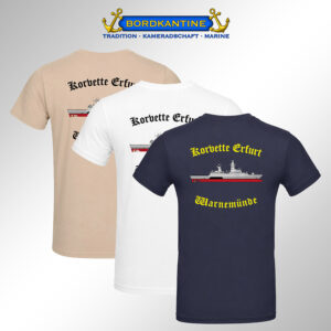 T-Shirt Korvette Erfurt (F 262) - Wappen & Silhouette