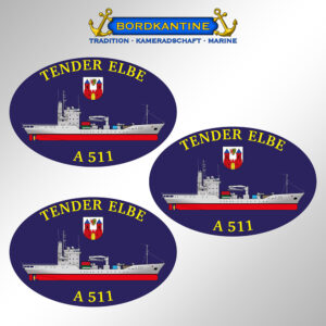 Aufkleberset Tender Elbe - Silhouette