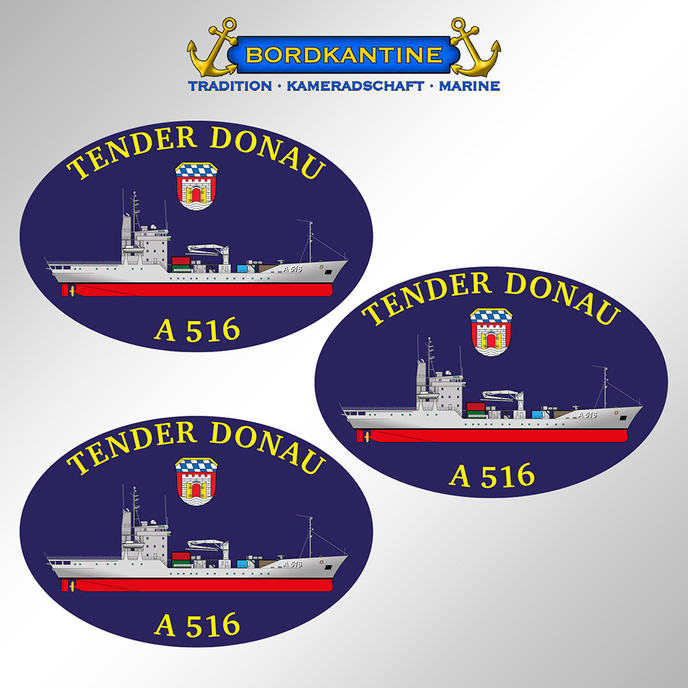 Aufkleberset Tender Donau - Silhouette