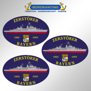 Aufkleberset Zerstörer Bayern - Silhouette