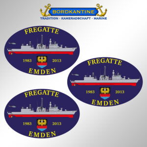 Aufkleberset Fregatte Emden - Silhouette