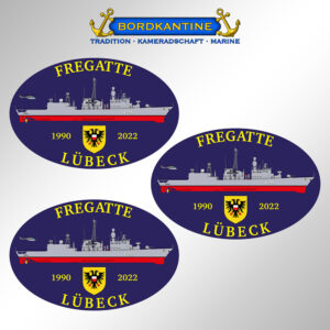 Aufkleberset Fregatte Lübeck - Silhouette