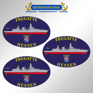 Aufkleberset Fregatte Hessen - Silhouette