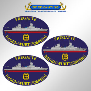 Aufkleberset Fregatte Baden-Württemberg - Silhouette