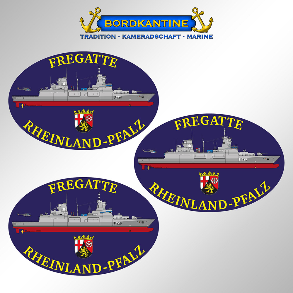 Aufkleberset Fregatte Rheinland-Pfalz (F 225) - Silhouette