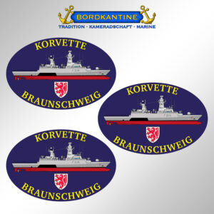 Aufkleberset Korvette Braunschweig - Silhouette