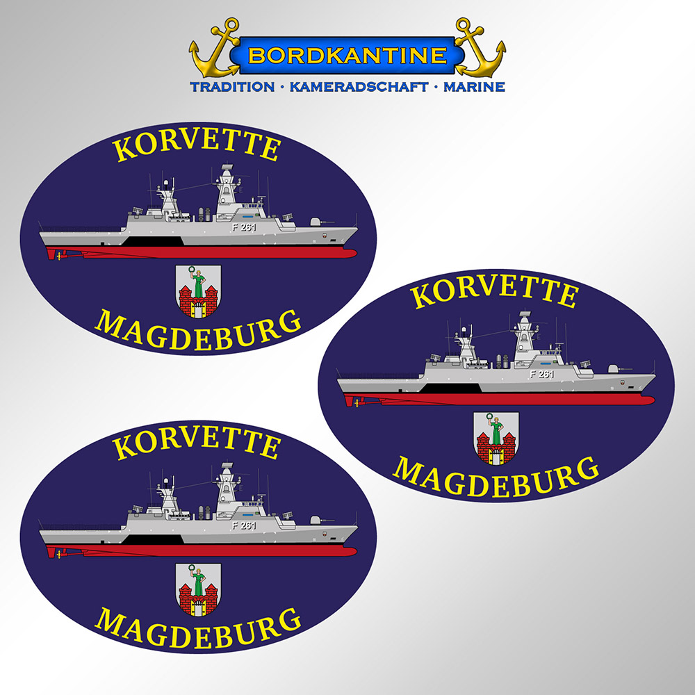 Aufkleberset Korvette Magdeburg - Silhouette