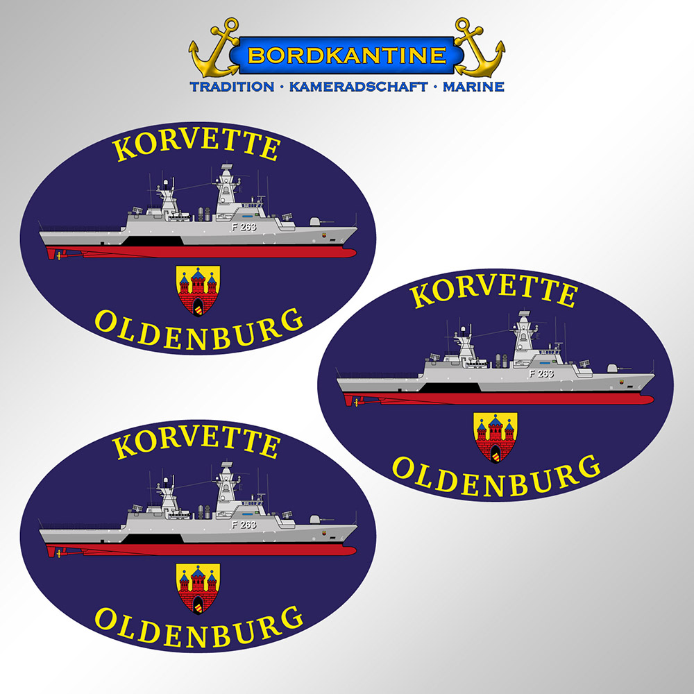 Aufkleberset Korvette Oldenburg - Silhouette