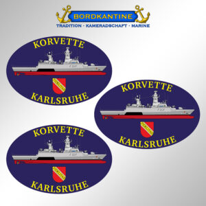 Aufkleberset Korvette Karlsruhe - Silhouette