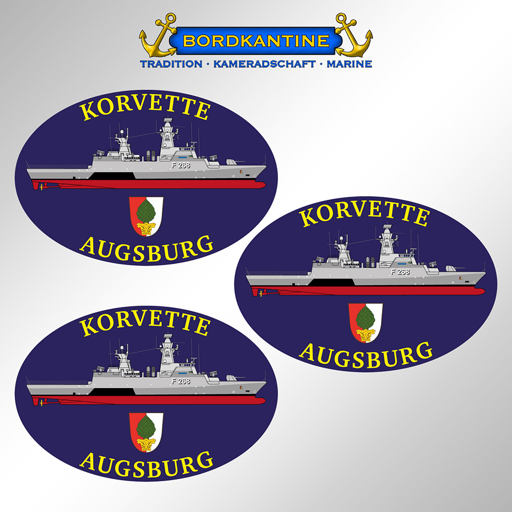 Aufkleberset Korvette Augsburg - Silhouette