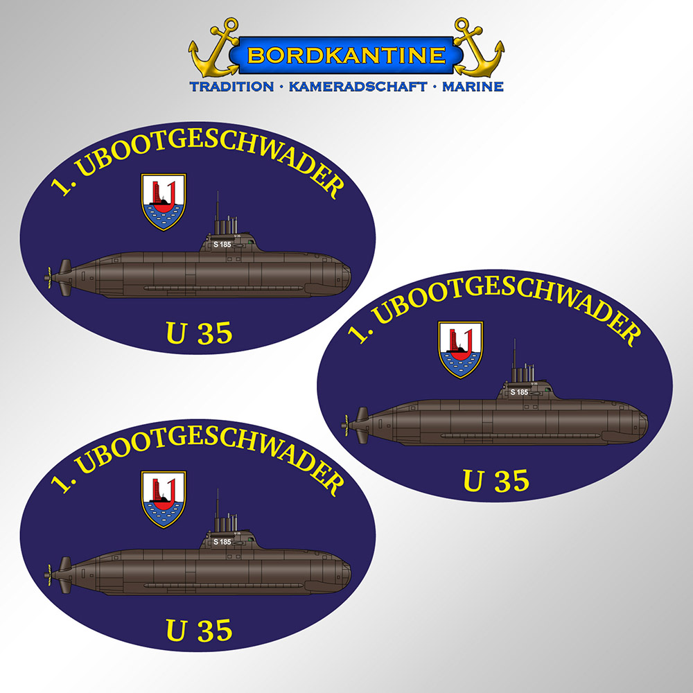 Aufkleberset U 35 - Silhouette