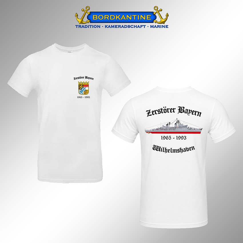 T-Shirt Zerstörer Bayern (D 183) - Wappen & Silhouette – Bild 4