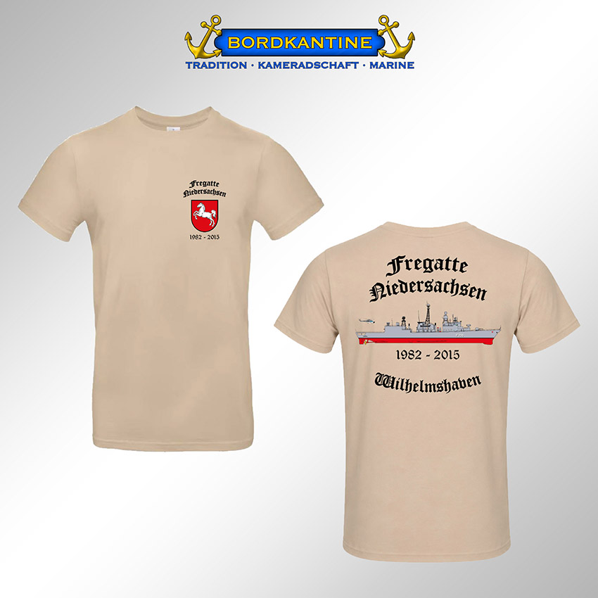 T-Shirt Fregatte Niedersachsen (F 208) - Wappen & Silhouette – Bild 3