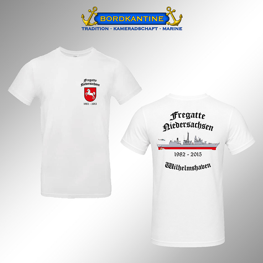 T-Shirt Fregatte Niedersachsen (F 208) - Wappen & Silhouette – Bild 4