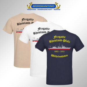T-Shirt Fregatte Rheinland-Pfalz (F 209) - Wappen & Silhouette