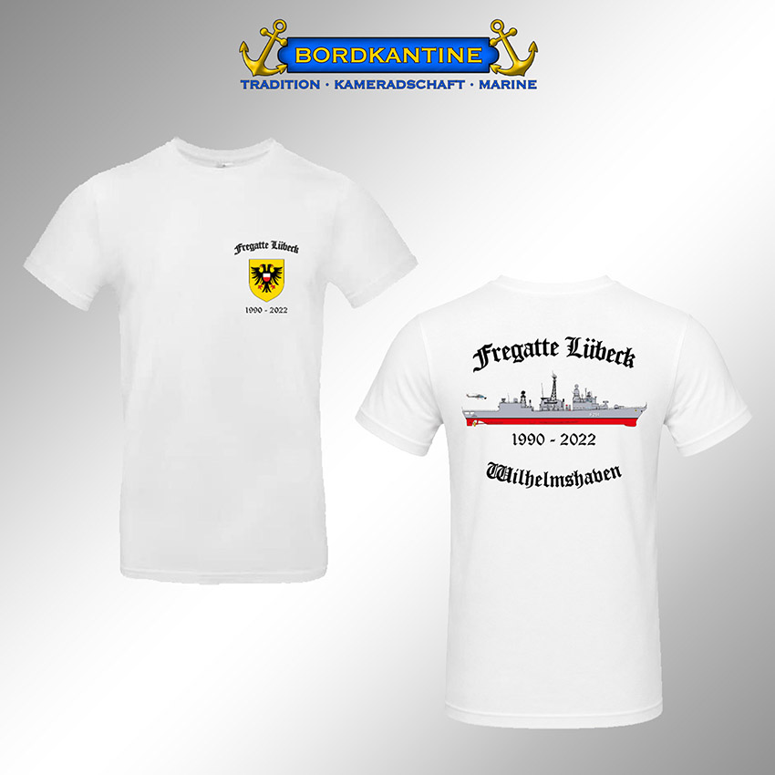 T-Shirt Fregatte Lübeck (F 214) - Wappen & Silhouette – Bild 4